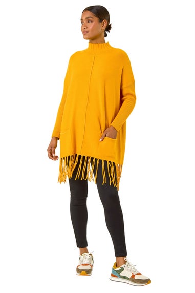 Roman Amber Pocket Fringe Tunic