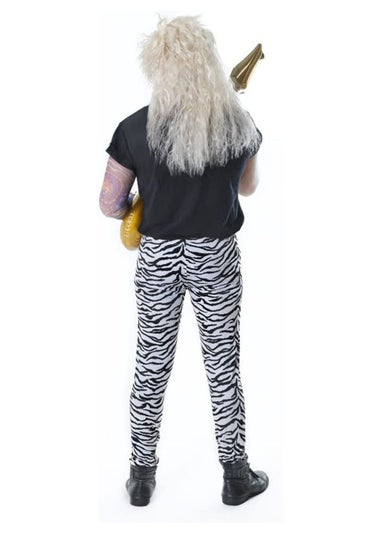 Bristol Novelty White/Black Zebra Print Costume Trousers