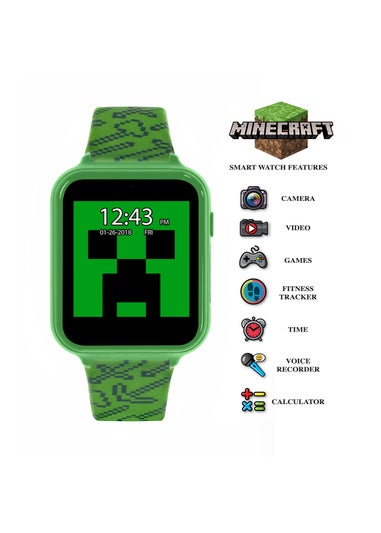 Disney Minecraft Green Silicon Strap Watch