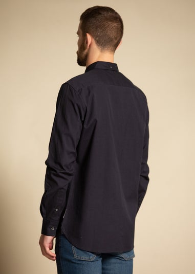 French Connection Navy Cotton Long Sleeve Oxford Shirt