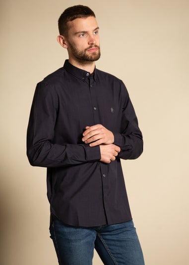 French Connection Navy Cotton Long Sleeve Oxford Shirt