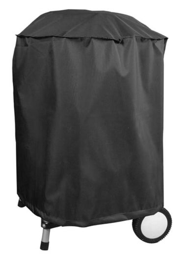 Charles Bentley Black BBQ Premium Polyester Canvas Waterproof Kettle BBQ Cover