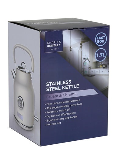 Charles Bentley Cream & Chrome Kettle