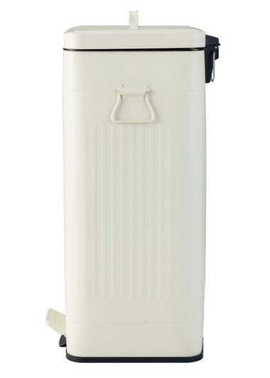 Charles Bentley Cream Square Retro Kitchen Pedal Bin