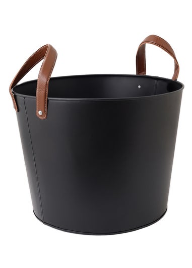 Charles Bentley Mulberry Large Leather Handle Log Bucket