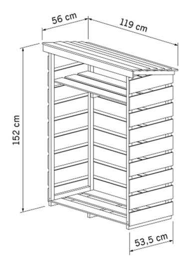 Charles Bentley FSC Certified Wooden Small Log Store