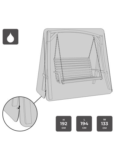 Charles Bentley Black Garden Swing Seat Cover