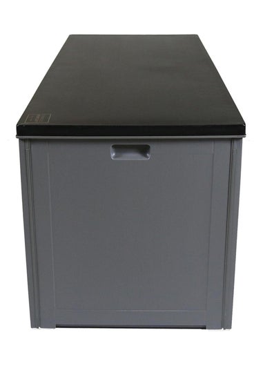 Charles Bentley Grey and Black Large Outdoor Plastic Storage Box