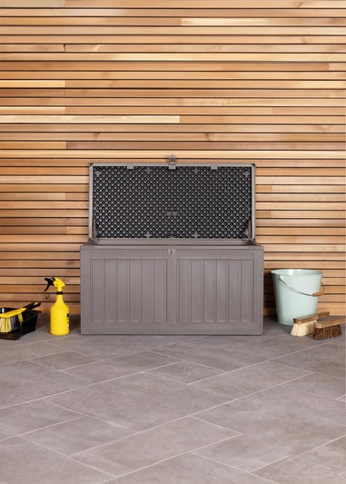 Charles Bentley Grey Outdoor Plastic Storage Box