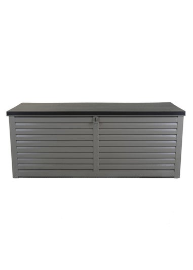 Charles Bentley Grey and Black Large Outdoor Plastic Storage Box