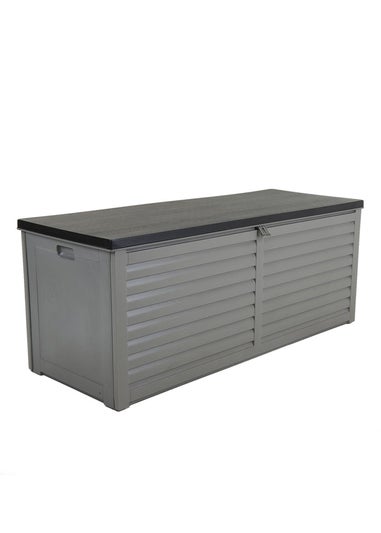 Charles Bentley Grey and Black Large Outdoor Plastic Storage Box