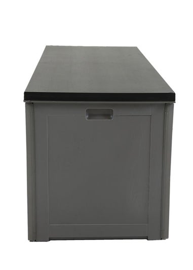 Charles Bentley Grey and Black Large Outdoor Plastic Storage Box