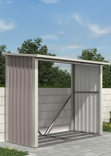 Charles Bentley Metal Log Wood Store Shed