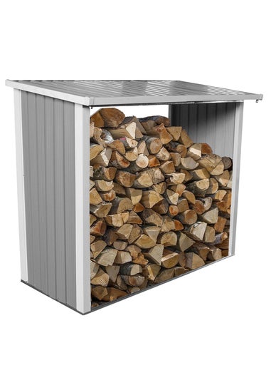 Charles Bentley Metal Log Wood Store Shed