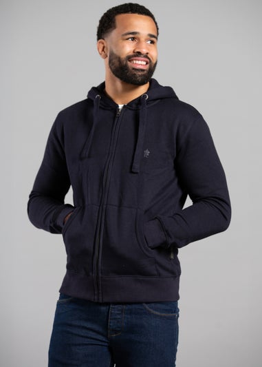 French Connection Navy Cotton Blend Zip Hoody