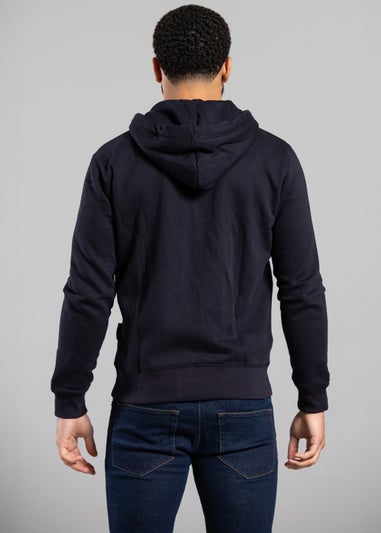 French Connection Navy Cotton Blend Zip Hoody