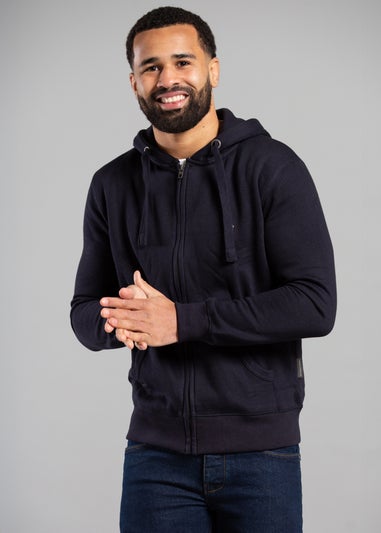 French Connection Navy Cotton Blend Zip Hoody