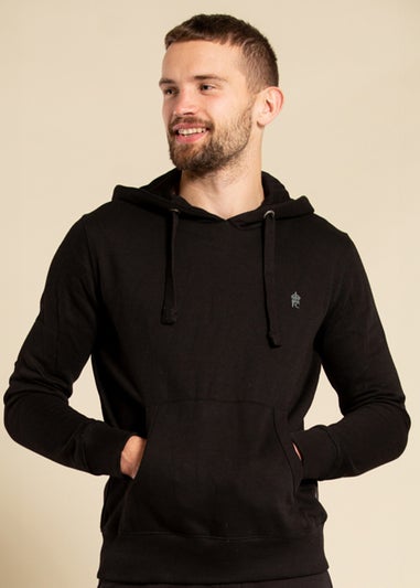 French Connection Black Cotton Blend Hoody