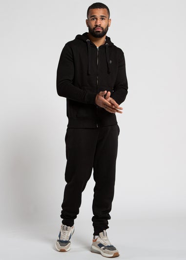 French Connection Black Cotton Blend Joggers