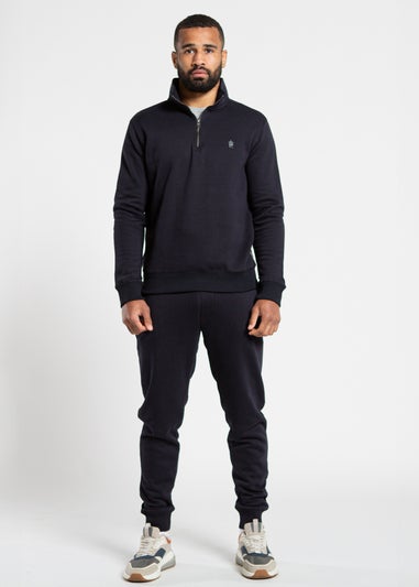 French Connection Navy Cotton Blend Joggers