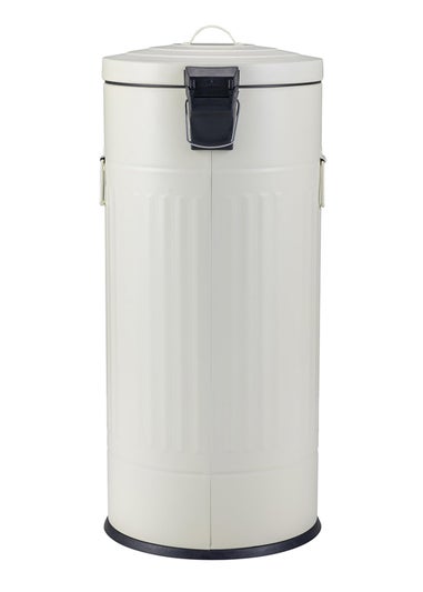 Charles Bentley Cream Round Retro Kitchen Pedal Bin