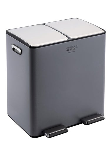 Charles Bentley Double Compartment Grey Kitchen Bin