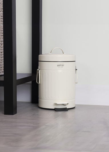 Charles Bentley Cream Retro Mini Pedal Bin