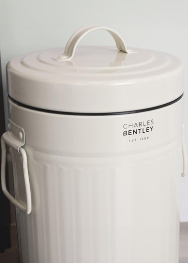 Charles Bentley Cream Retro Mini Pedal Bin