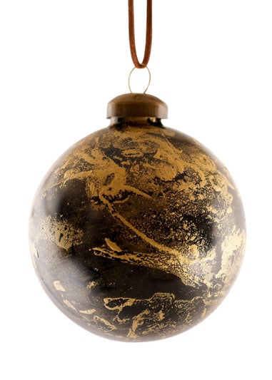 Charles Bentley Pack of 12 Industrial Inspired Glass Baubles (Diameter 8cm)