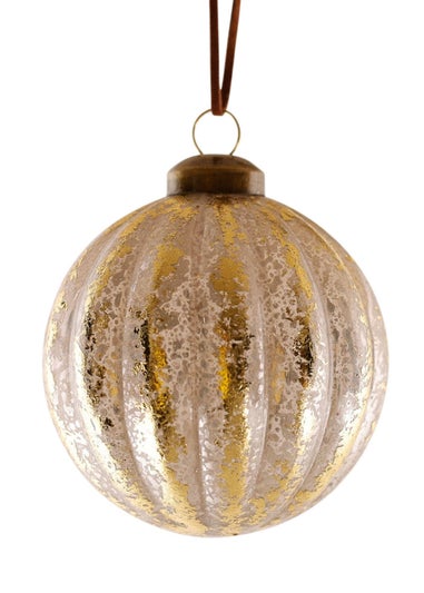 Charles Bentley Pack of 12 Industrial Inspired Glass Baubles (Diameter 8cm)