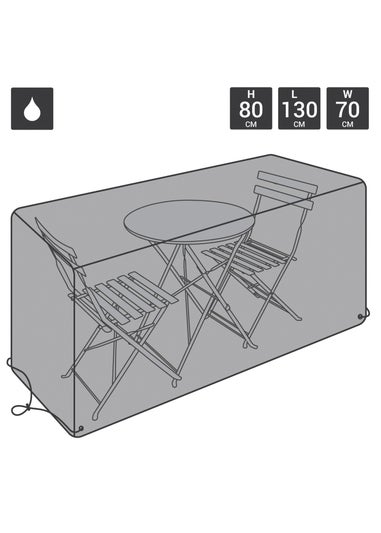 Charles Bentley Black Rectangular Bistro Set Furniture Cover