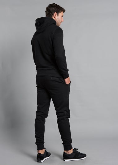 French Connection Black Cotton Blend Hoody & Jogger Tracksuit Co-Ord