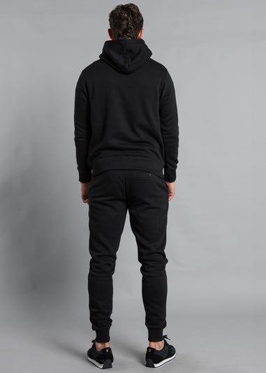 French Connection Black Cotton Blend Hoody & Jogger Tracksuit Co-Ord