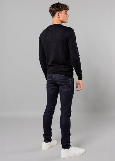 French Connection Navy Crew Neck Knitted Jumper