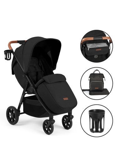 Ickle Bubba Black Stomp Stride Prime Stroller