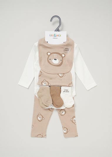 Lily and Jack Beige 10-Piece Bodysuit Baby Gift Set (0-6 months)