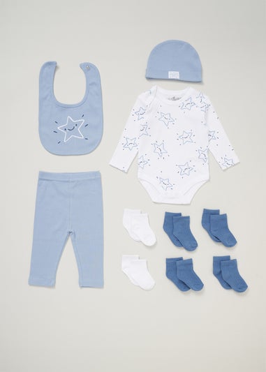 Lily and Jack Blue 10-Piece Bodysuit Baby Gift Set (0-6 months)