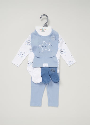 Lily and Jack Blue 10-Piece Bodysuit Baby Gift Set (0-6 months)