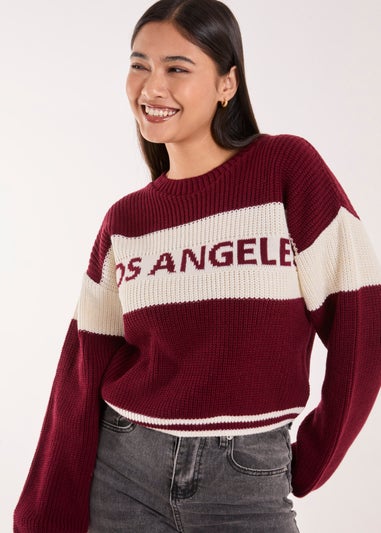 Pink Vanilla Red Los Angeles Knit Jumper