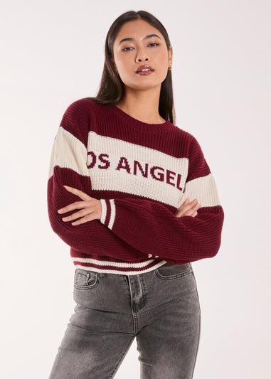 Pink Vanilla Red Los Angeles Knit Jumper