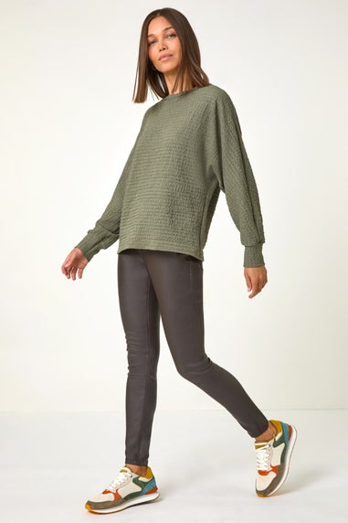Roman Chocolate Coated Faux Leather Jeggings