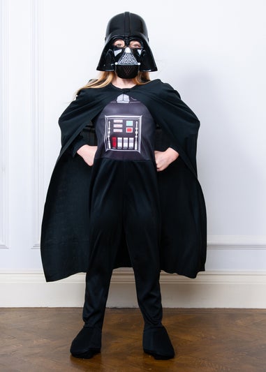 Darth Vader Fancy Dress Black Costume (9-12 yrs)