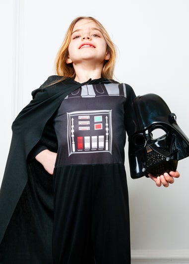 Darth Vader Fancy Dress Black Costume (9-12 yrs)