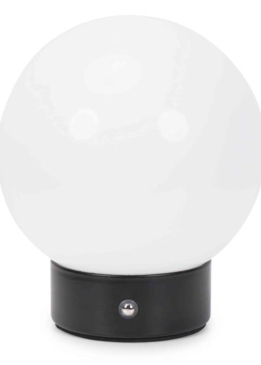 ValueLights Atlas Frosted White Table Lamp with White Shade Integrated LED