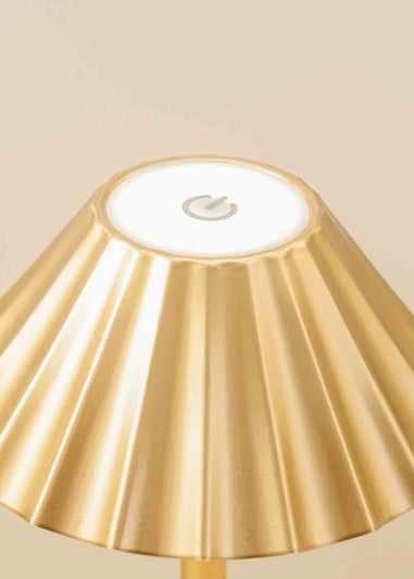 ValueLights Dimmable Gold Wall Light with Gold Shade Integrated LED