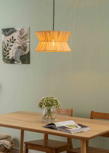 ValueLights Maddie Paper Natural Tapered Ceiling Pendant Shade (20cm x 38cm x 38cm)