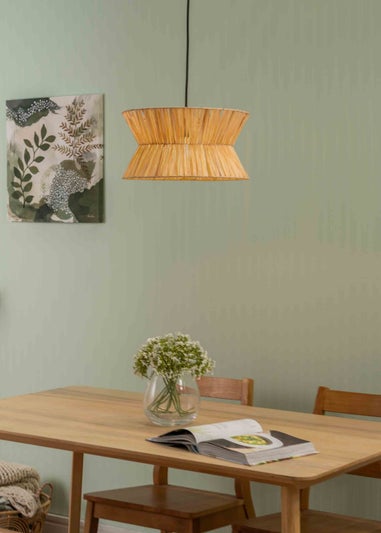 ValueLights Maddie Paper Natural Tapered Ceiling Pendant Shade (20cm x 38cm x 38cm)