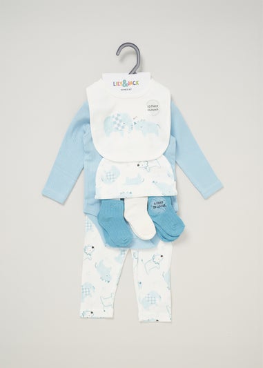 Lily and Jack Green 10-Piece Bodysuit Baby Gift Set (0-6 months)