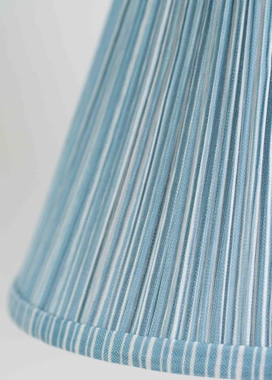 ValueLights Small Laurenne Fabric Blue Tapered Ceiling Pendant Shade (15cm x 27.5cm x 27.5cm)