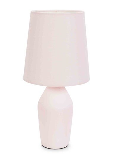 ValueLights Arlo Matte Pink Table Lamp with Pink Tapered Shade